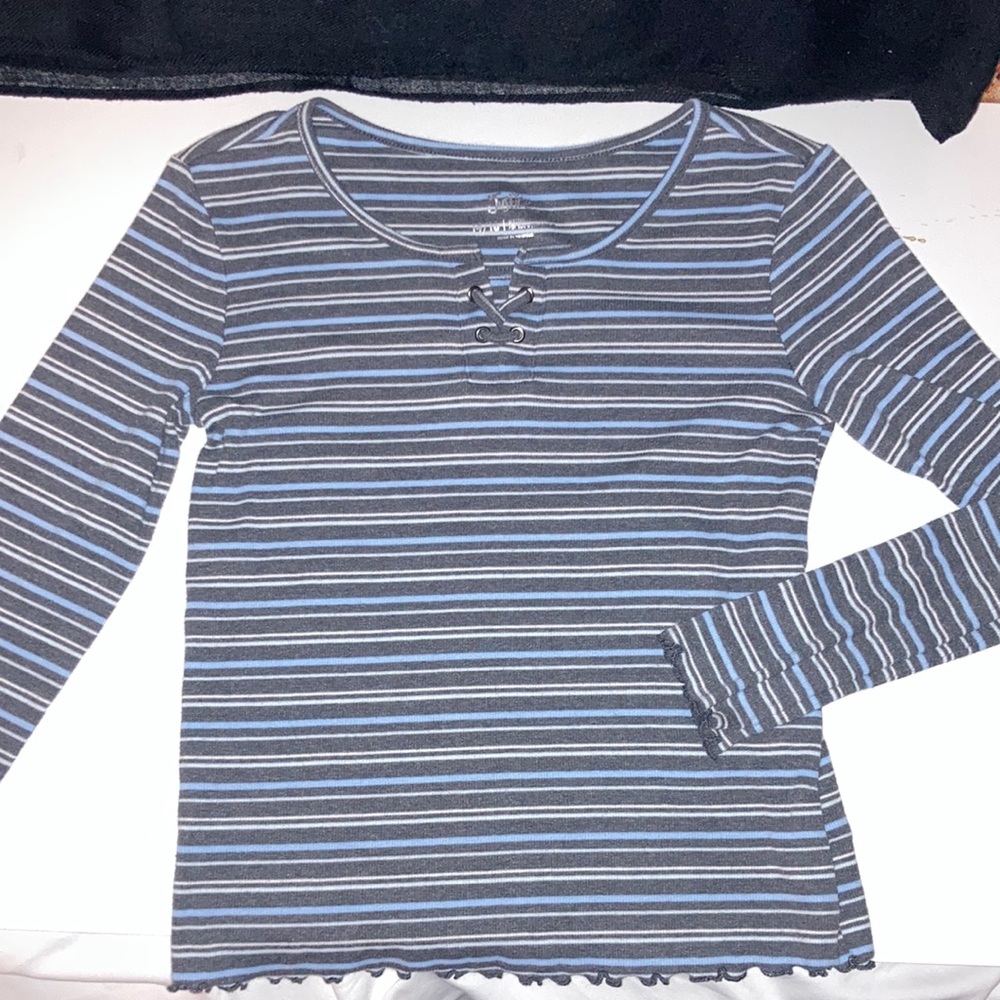 Justice Girls Striped Long Sleeve Top